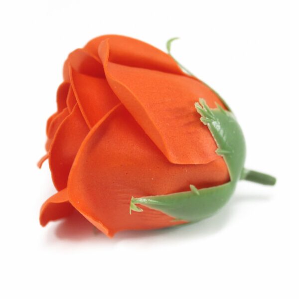 Craft Soap Flowers - Med Rose - Sunset Orange - Image 2