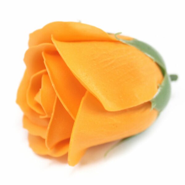 Craft Soap Flowers - Med Rose - Orange - Image 2