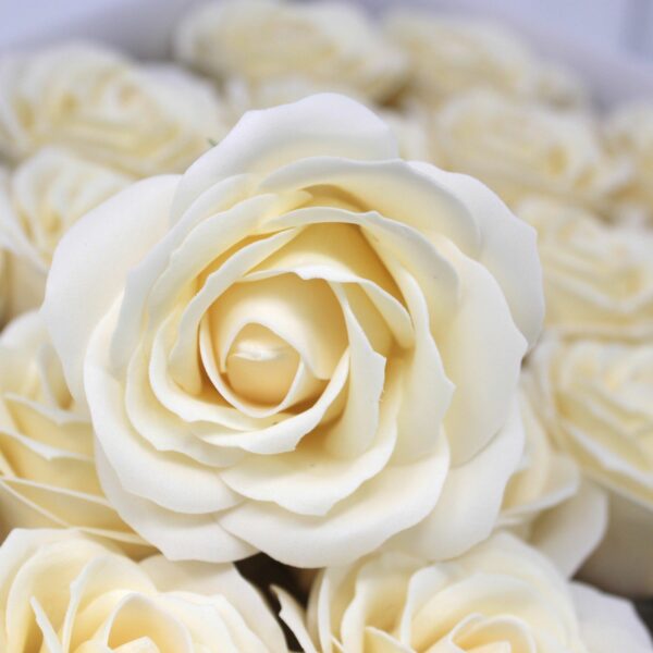 Craft Soap Flowers - Lrg Rose - Ivory - Image 2