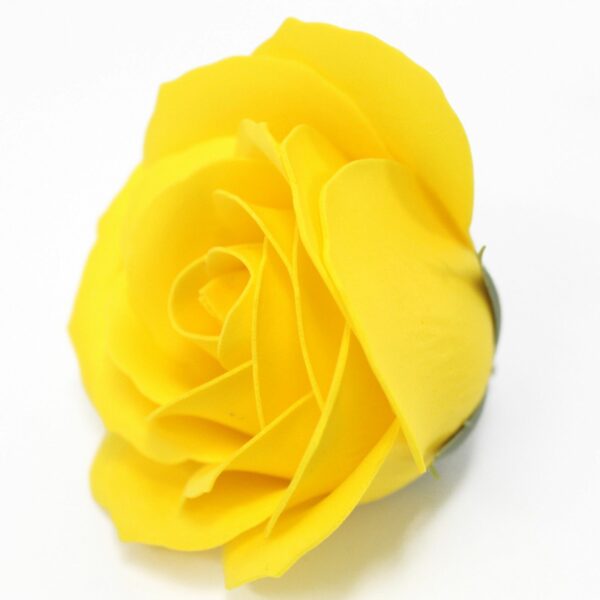 Craft Soap Flowers - Lrg Rose - Yellow - Image 2
