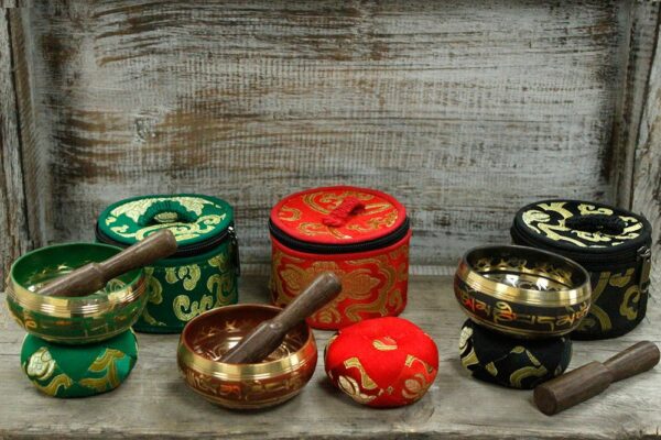Mini Singing Bowl Gift Set - Red - Image 7