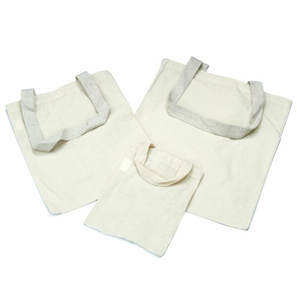 Lrg Natural 6oz Cotton Bag 38x42cm - Image 2