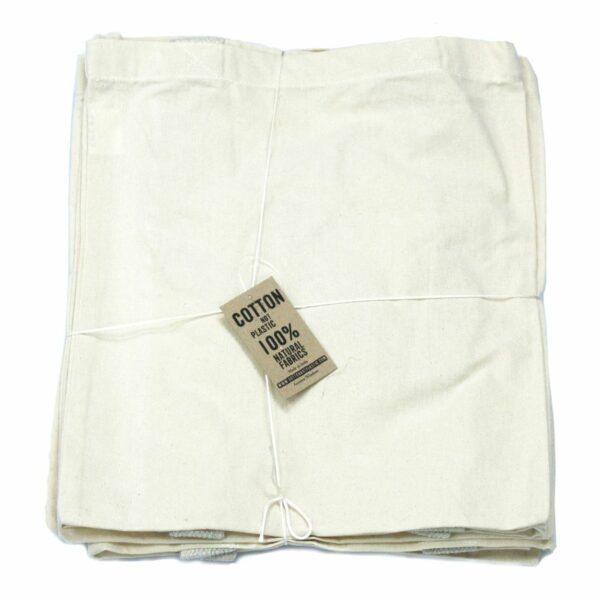 Lrg Natural 6oz Cotton Bag 38x42cm - Image 3