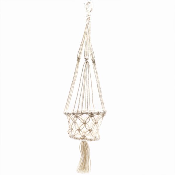 Macrame Pot Holder - Single Small Pot - Image 8