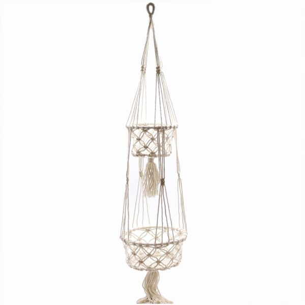 Macrame Pot Holder - Double Holder - Image 10
