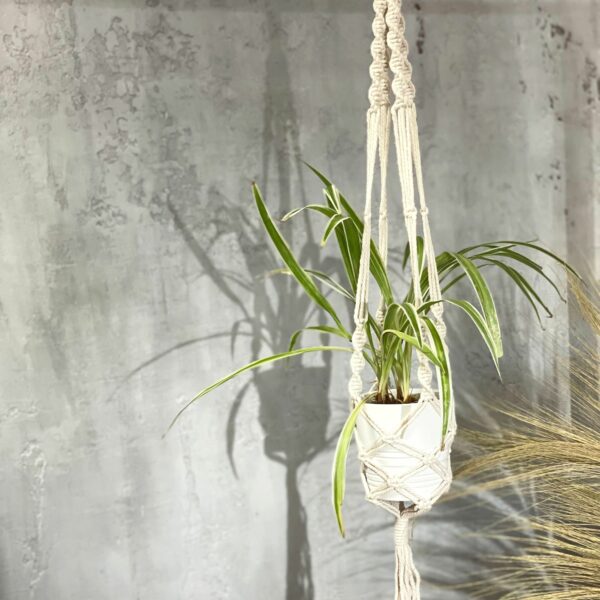 Macrame Pot Holder - Large Pot Holder - Extra Long - Image 9