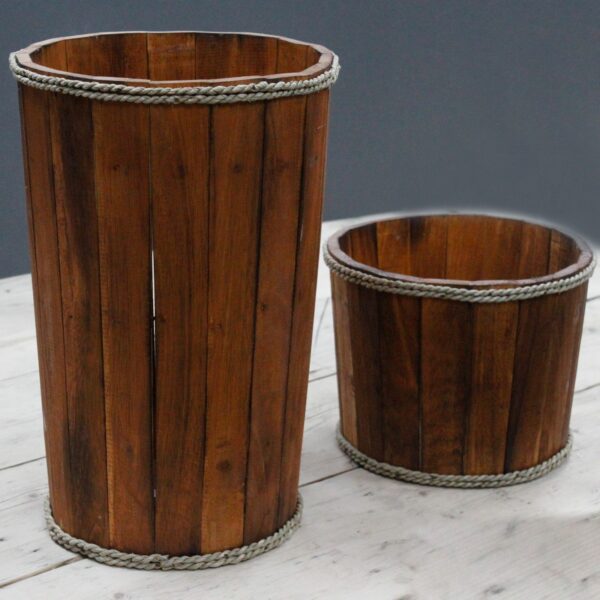 Lrg Nautical Display Tub - Brown 45x32cm - Image 3