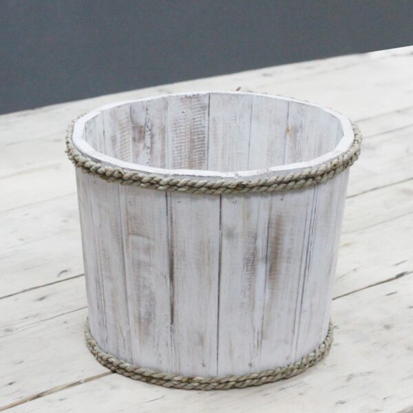 Small Nautical Display Tub - Whitewash 21x29cm - Image 3