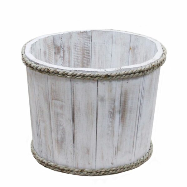 Small Nautical Display Tub - Whitewash 21x29cm - Image 4