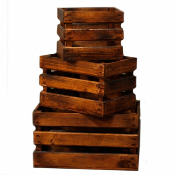 Fruit Box set of 3 - Brown - Image 2