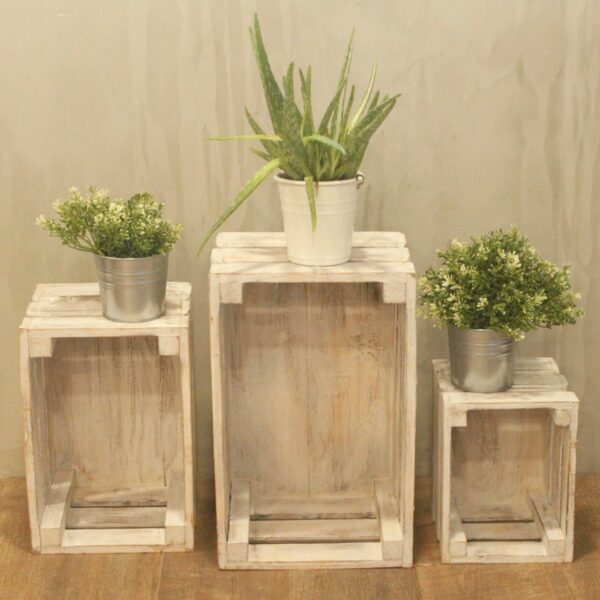 Fruit Box set of 3 - Whitewash - Image 4