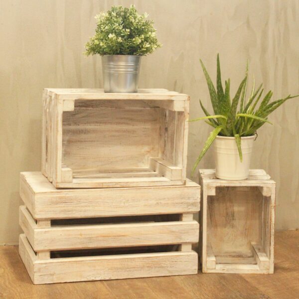 Fruit Box set of 3 - Whitewash - Image 5