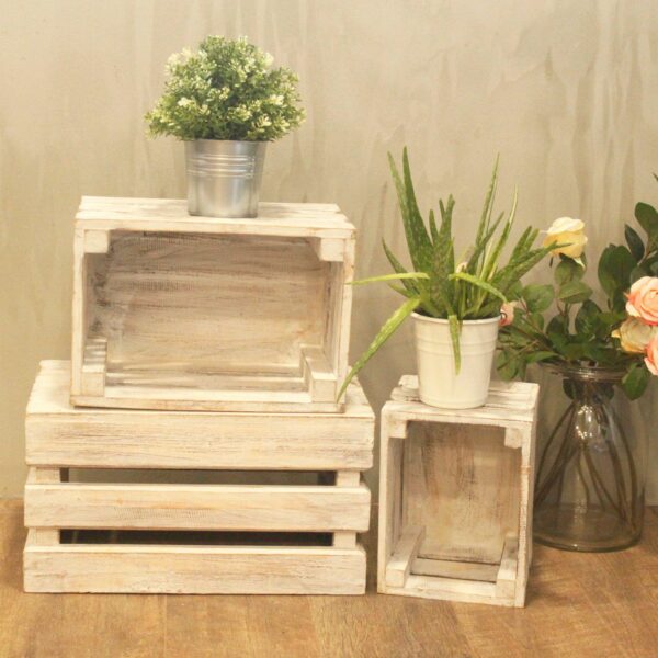 Fruit Box set of 3 - Whitewash - Image 7