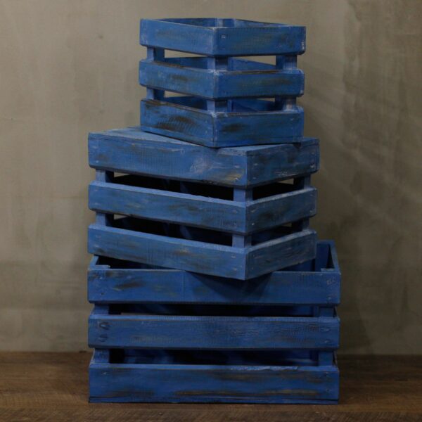 Fruit Box set of 3 - Bluewash - Image 2