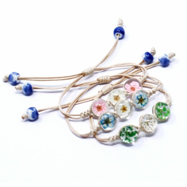 Pressed Flowers - Tri-Flower Braclet - Image 2
