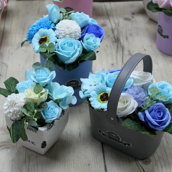 Bouquet Petite Basket - Soothing Blues - Image 2