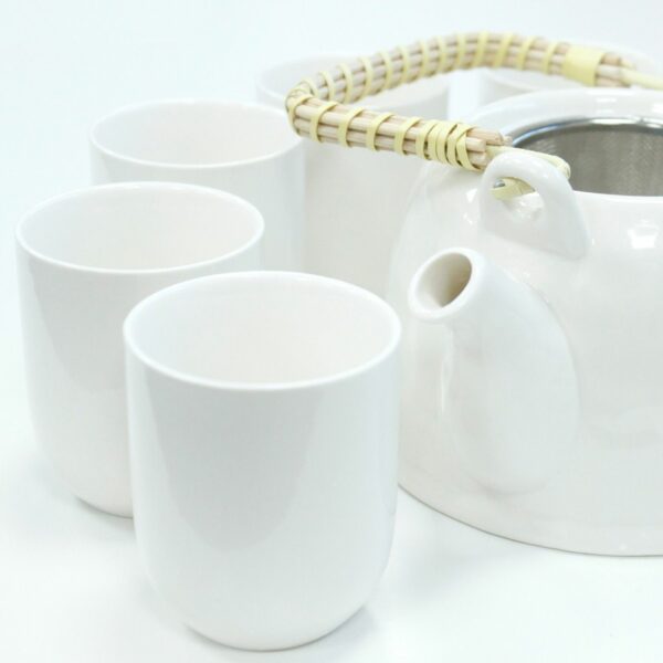 Herbal Teapot Set - Classic White - Image 3