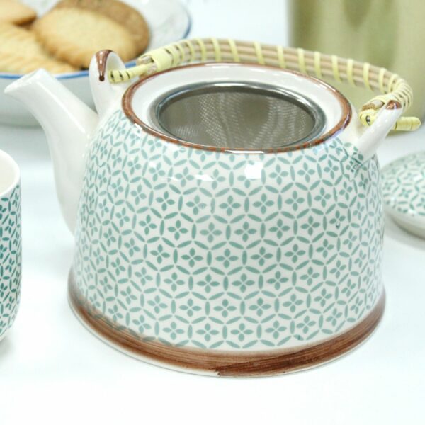 Herbal Teapot Set - Green Mosaic - Image 7