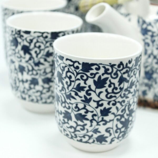 Herbal Teapot Set - Blue Pattern - Image 2