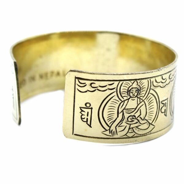 Brass Tibetan Bracelet - Five Buddha - Image 2