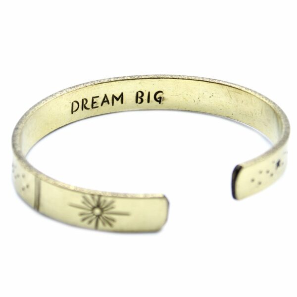 Inspiration Bracelet - Brass Snrise, Galaxy, Stars, Earth - Image 2