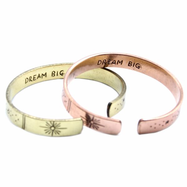 Inspiration Bracelet - Brass Snrise, Galaxy, Stars, Earth - Image 5