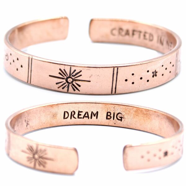 Inspiration Bracelet - Copper Snrise, Galaxy, Stars, Earth - Image 3