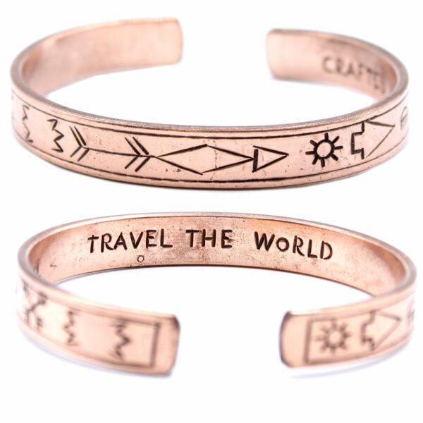 Inspiration Bracelet - Copper Snrise, Galaxy, Stars, Earth - Image 4