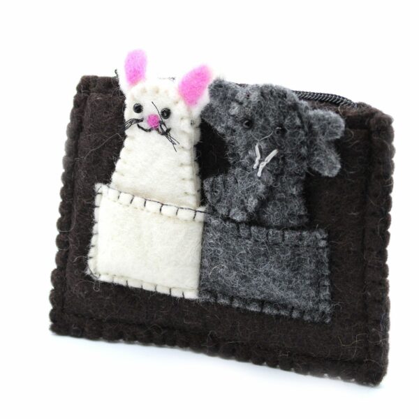 Pouch with Finger Puppets - Elephant & Mouse - Image 3
