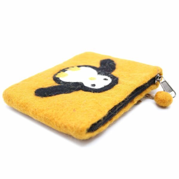Natural Felt Zipper Pouch (asst) - Cute Penguin - Image 5
