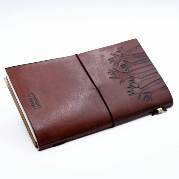 Handmade Leather Journal - True Friends - Brown (80 pages) - Image 5
