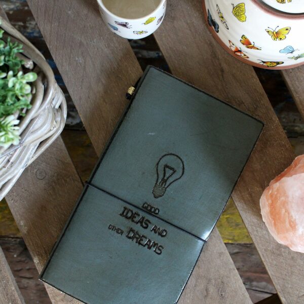 Handmade Leather Journal - My Little Black Book - Black (80 pages) - Image 5