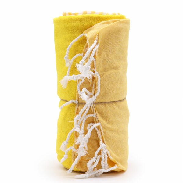 Cotton Pario Towel - 100x180 cm - Sunny Yellow - Image 6