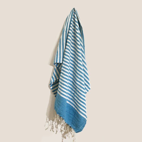 Cotton Pario Throw - 100x180 cm - Sky Blue - Image 5