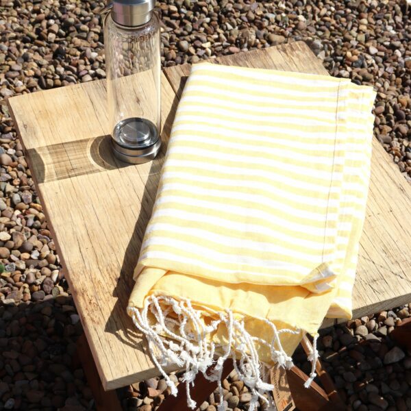 Cotton Pario Throw - 100x180 cm - Sunny Yellow - Image 4