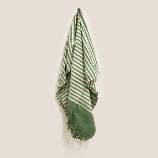Cotton Pario Throw - 100x180 cm - Picnic Green - Image 4