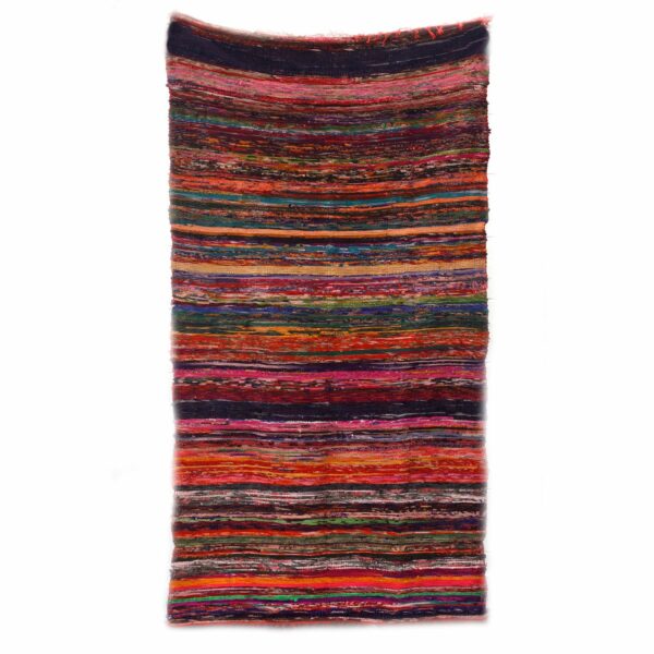 150 x 90cm Luxury Rag Rug - Red - Image 5