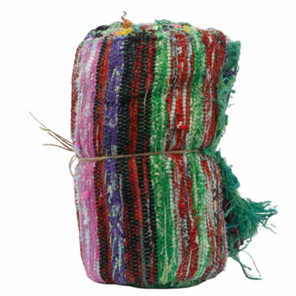 151 x 90cm Luxury Rag Rug - Green - Image 3