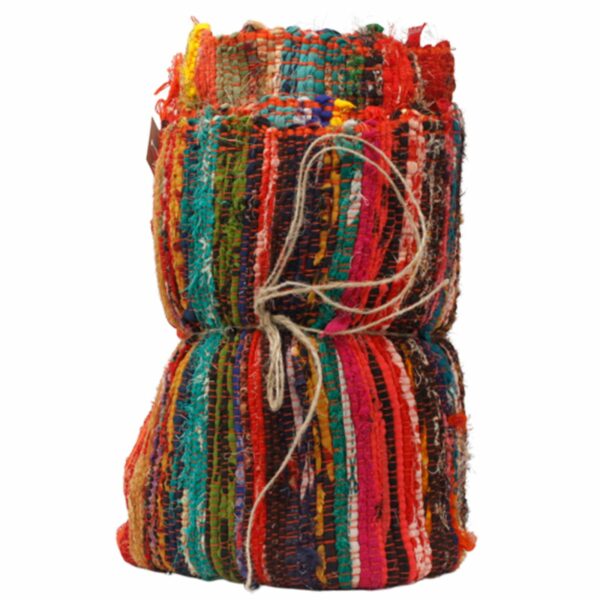 152 x 90cm Luxury Rag Rug - Orange - Image 3