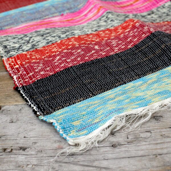 156 x 90cm Ultra Luxury Rag Rug - Natural - Image 6