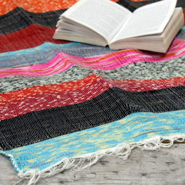 156 x 90cm Ultra Luxury Rag Rug - Natural - Image 7