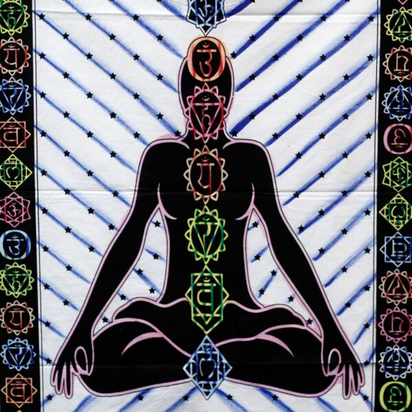Handbrushed Cotton Wall Art - Chakra Buddha - Image 2