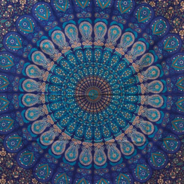Single Cotton Bedspread + Wall Hanging - Classic Mandala - Image 2