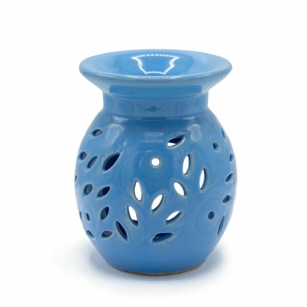 Floral Oil Burner - Blue - Image 2