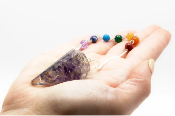 Orgonite Power Chakra Pendulum - Amethyst - Image 3