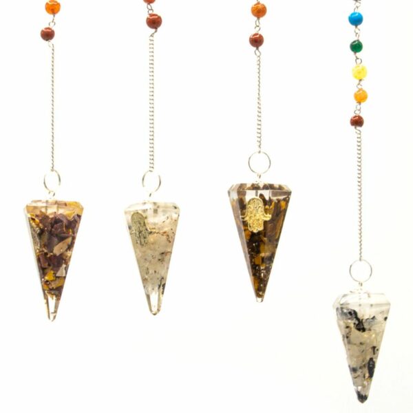 Orgonite Power Chakra Pendulum - Hamsa - Image 2