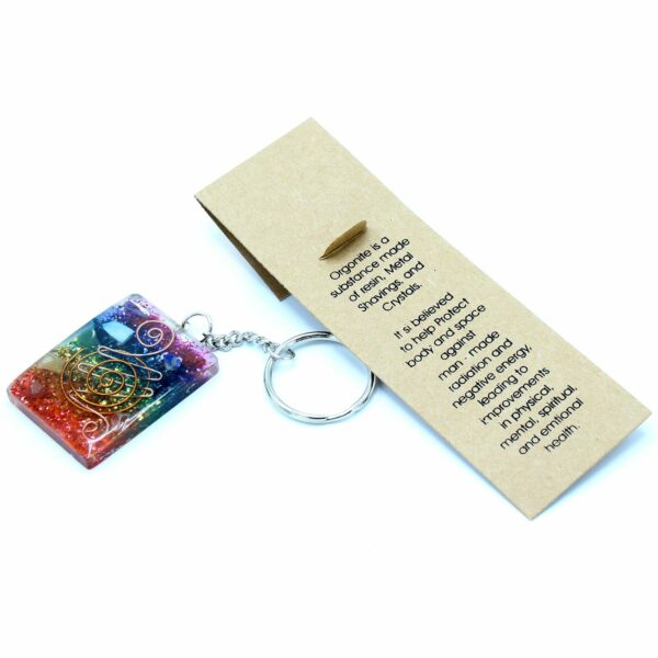 Orgonite Power Keyring - Home Protect Copper and Chakra - Image 3