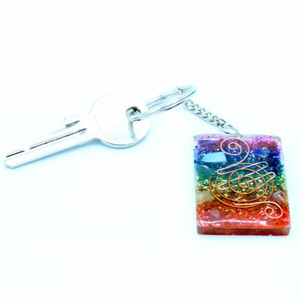 Orgonite Power Keyring - Home Protect Copper and Chakra - Image 4