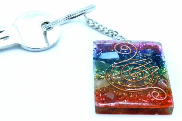 Orgonite Power Keyring - Home Protect Copper and Chakra - Image 5