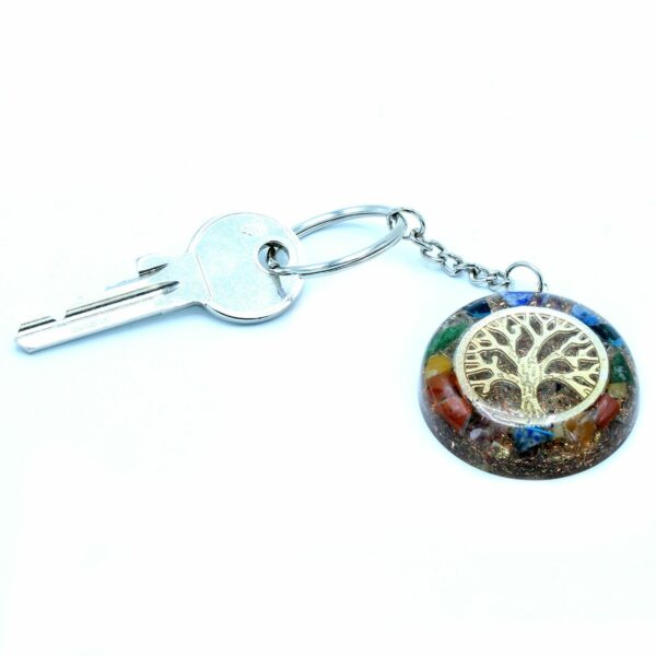 Orgonite Power Keyring - Gemstones Chakra Tree of Life - Image 4